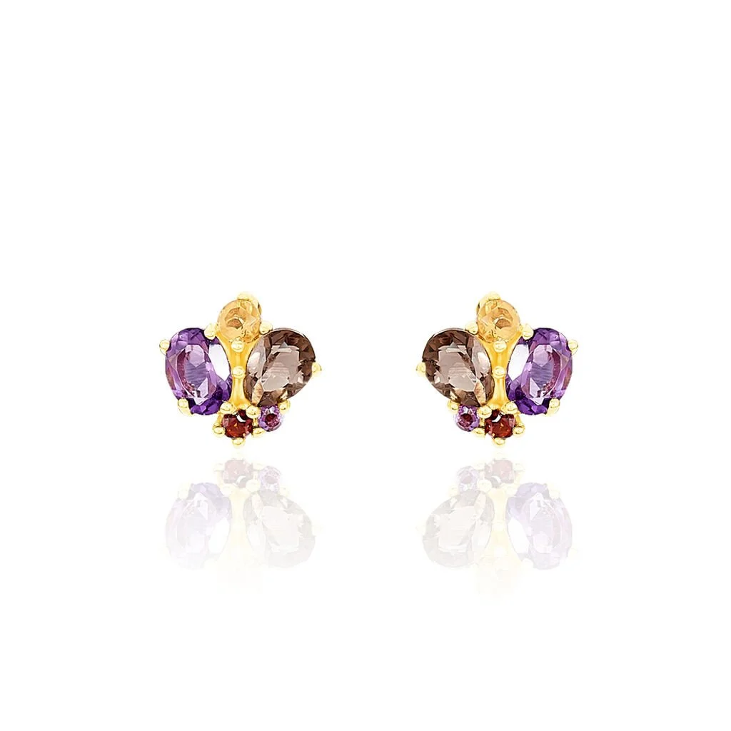 Histoire D'Or Boucles D'oreilles Pendantes Or Jaune Amethyste Et Quartz Et Citrine 3 Histoire D'Or Boucles D'oreilles Pendantes Or Jaune Amethyste Et Quartz Et Citrine
