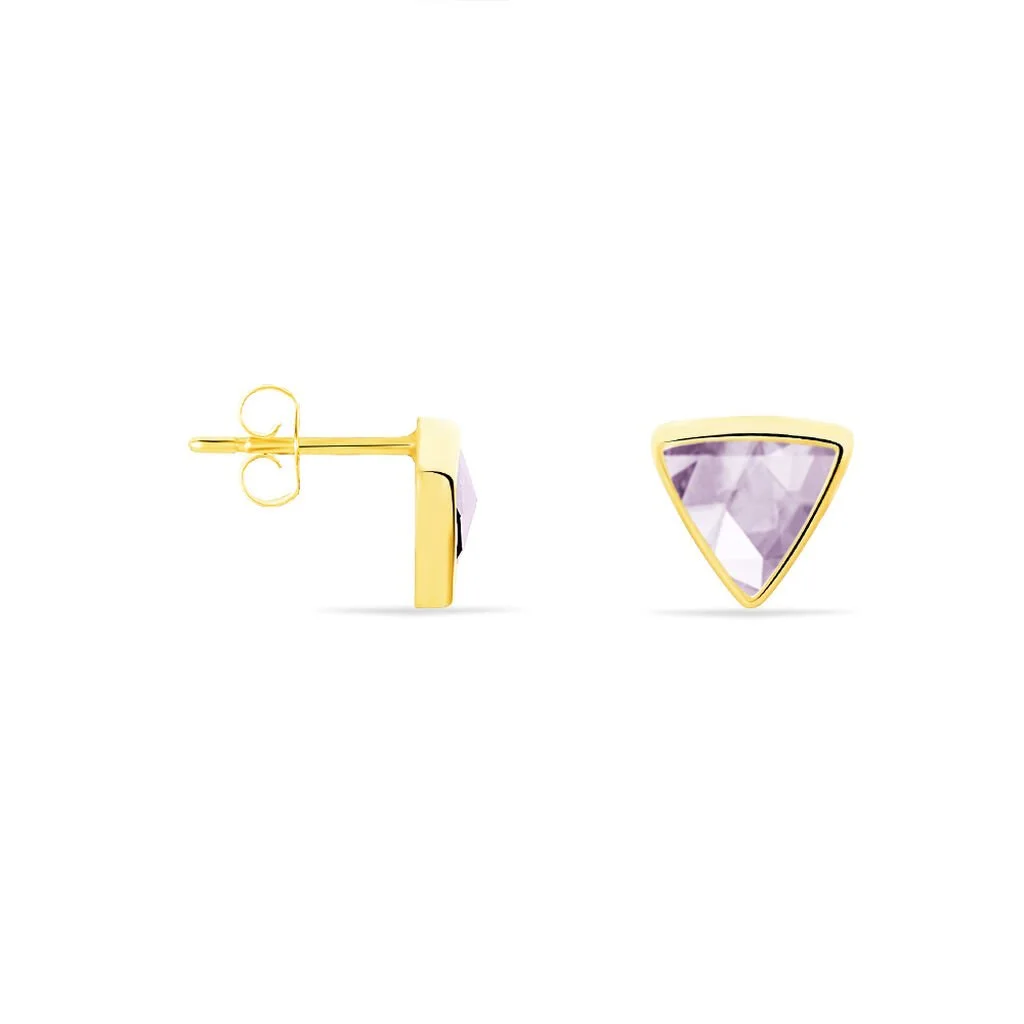 Histoire D'Or Boucles D'oreilles Puces Juliete Or Jaune Amethyste 4 Histoire D'Or Boucles D'oreilles Puces Juliete Or Jaune Amethyste – Image 2