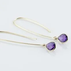 Histoire D'Or Créoles Phie Poire Or Jaune Amethyste -Boucles d'oreilles Bracelet Soldes B3OFJYI180 view3