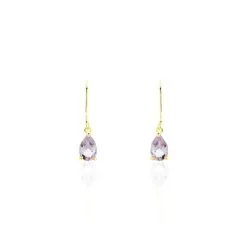 Histoire D'Or Boucles D'oreilles Pendantes Kalyne Or Jaune Amethyste