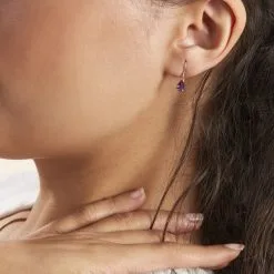 Histoire D'Or Boucles D'oreilles Pendantes Kalyne Or Jaune Amethyste -Boucles d'oreilles Bracelet Soldes B3OFJYI182 model0