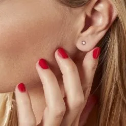 Histoire D'Or Boucles D'oreilles Puces Doreen Carre Or Jaune Oxyde De Zirconium -Boucles d'oreilles Bracelet Soldes B3OFJZI009 model1