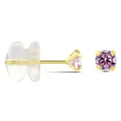 Histoire D'Or Boucles D'oreilles Puces Or Jaune Oxyde De Zirconium -Boucles d'oreilles Bracelet Soldes B3OFJZS119 view1