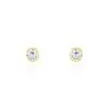 Histoire D'Or Boucles D'oreilles Puces Elda Serti Clos Or Jaune Oxyde De Zirconium