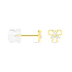 Histoire D'Or Boucles D'oreilles Puces Darina Noeud Or Jaune Oxyde De Zirconium -Boucles d'oreilles Bracelet Soldes B3OFJZW250 view1