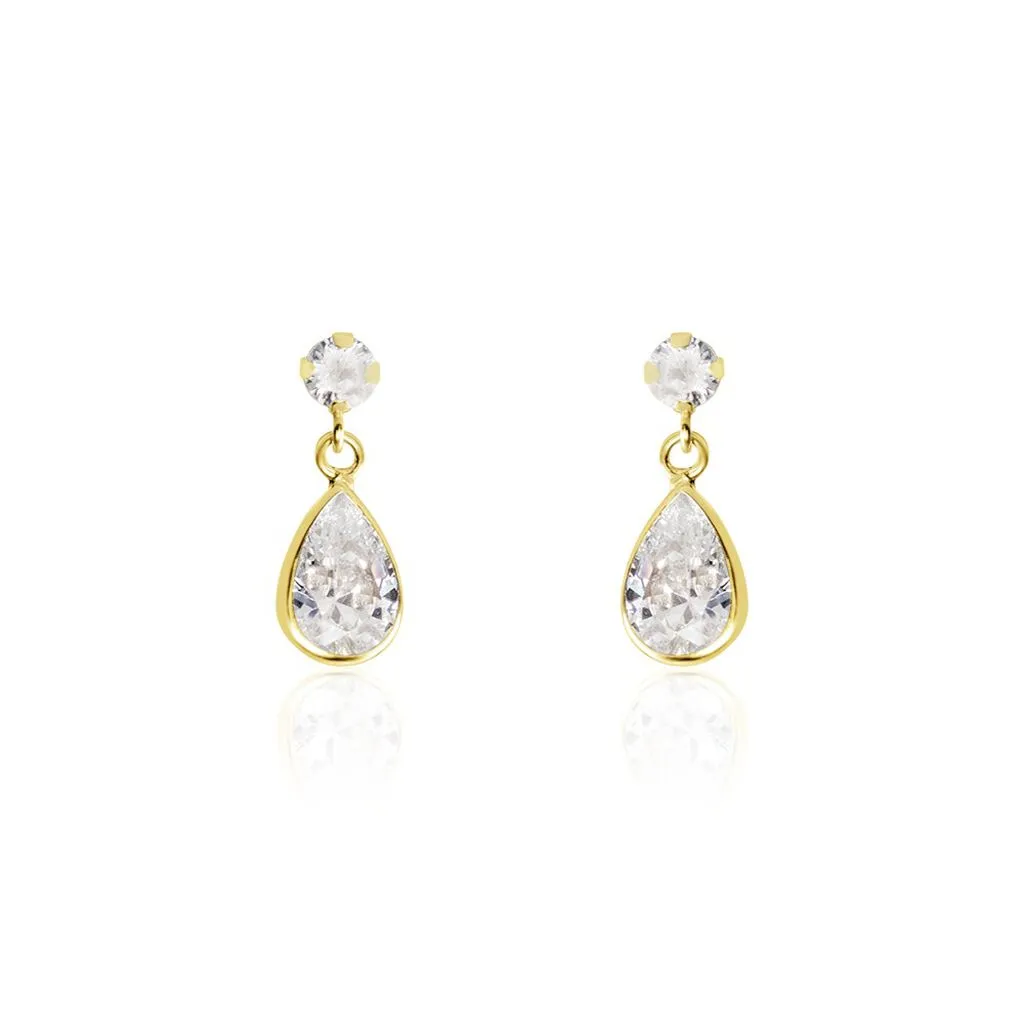 Histoire D'Or Boucles D'oreilles Pendantes Lika Or Jaune Oxyde De Zirconium 3 Histoire D'Or Boucles D'oreilles Pendantes Lika Or Jaune Oxyde De Zirconium