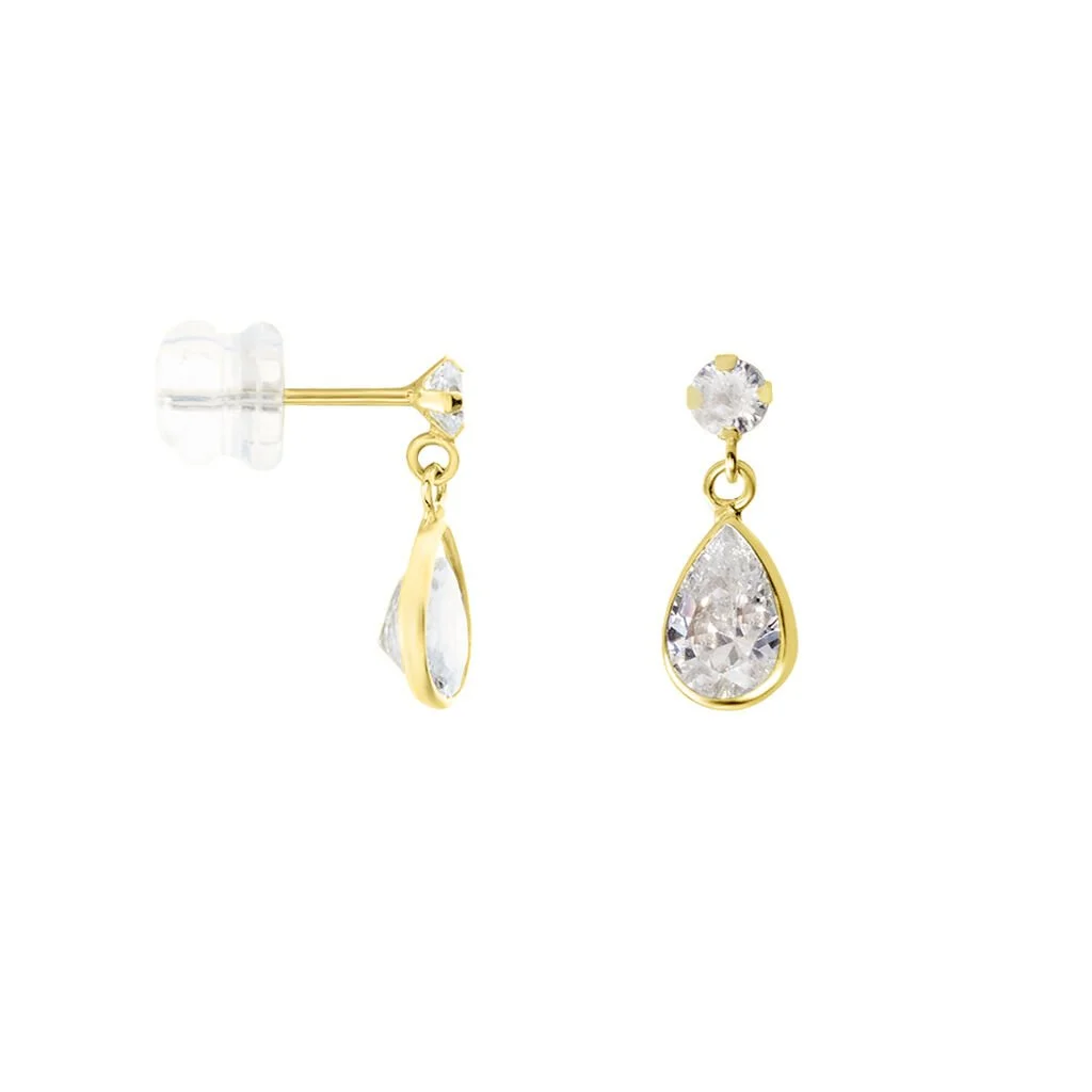 Histoire D'Or Boucles D'oreilles Pendantes Lika Or Jaune Oxyde De Zirconium 4 Histoire D'Or Boucles D'oreilles Pendantes Lika Or Jaune Oxyde De Zirconium – Image 2