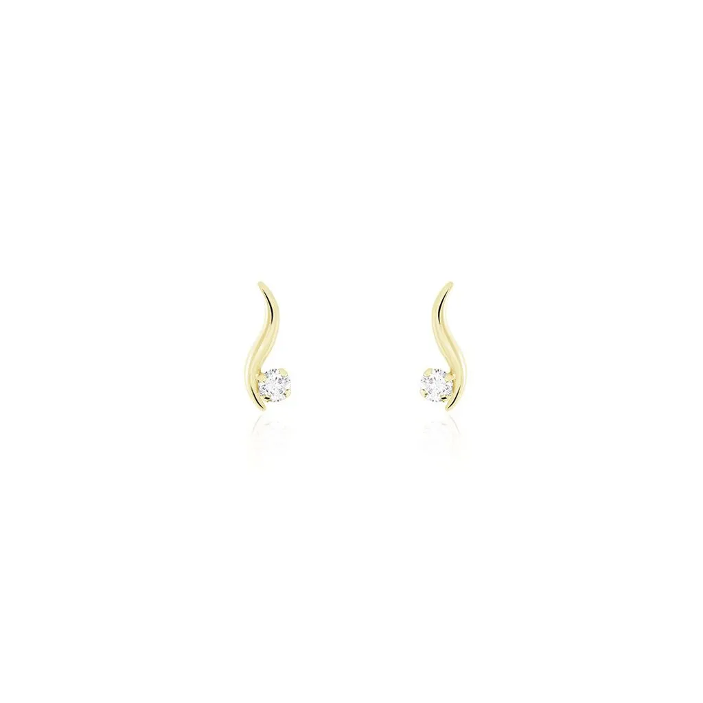 Histoire D'Or Boucles D'oreilles Puces Beryl Virgule Or Jaune Oxyde De Zirconium 3 Histoire D'Or Boucles D'oreilles Puces Beryl Virgule Or Jaune Oxyde De Zirconium