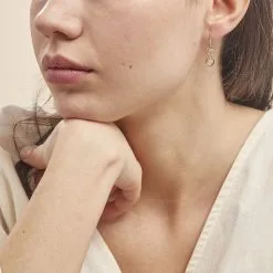 Histoire D'Or Boucles D'oreilles Pendantes Ademar Or Jaune Oxyde De Zirconium -Boucles d'oreilles Bracelet Soldes B3OFJZW394 model0