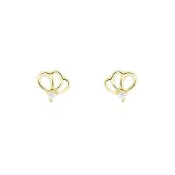 Histoire D'Or Boucles D'oreilles Puces Eleanor Fleur Or Jaune Oxyde De Zirconium