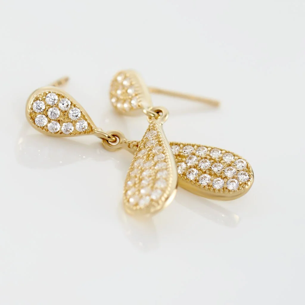 Histoire D'Or Boucles D'oreilles Pendantes Reiko Or Jaune Oxyde De Zirconium 5 Histoire D'Or Boucles D'oreilles Pendantes Reiko Or Jaune Oxyde De Zirconium – Image 3