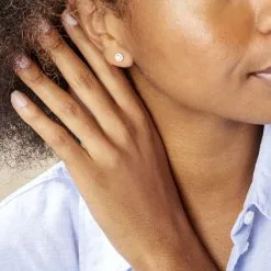 Histoire D'Or Boucles D'oreilles Puces Edmee Or Jaune Oxyde De Zirconium -Boucles d'oreilles Bracelet Soldes B3OFJZW562 model0