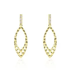 Histoire D'Or Boucles D'oreilles Pendantes Or Jaune Valeriano Oxydes De Zirconium