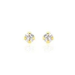 Histoire D'Or Boucles D'oreilles Puces Eddie Or Jaune Oxyde De Zirconium