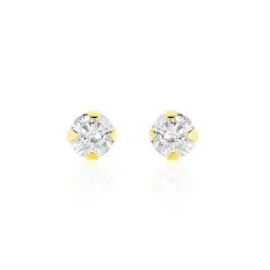 Histoire D'Or Boucles D'oreilles Puces Eddie Or Jaune Oxyde De Zirconium