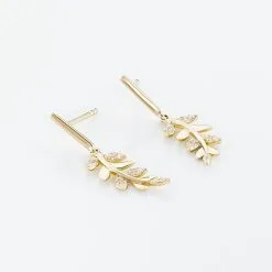 Histoire D'Or Boucles D'oreilles Pendantes Nahia Or Jaune Oxyde De Zirconium -Boucles d'oreilles Bracelet Soldes B3OFJZW690 view2