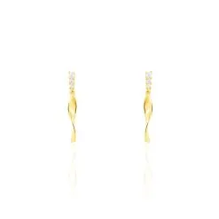 Histoire D'Or Boucles D'oreilles Pendantes Kristina Or Jaune Oxyde De Zirconium