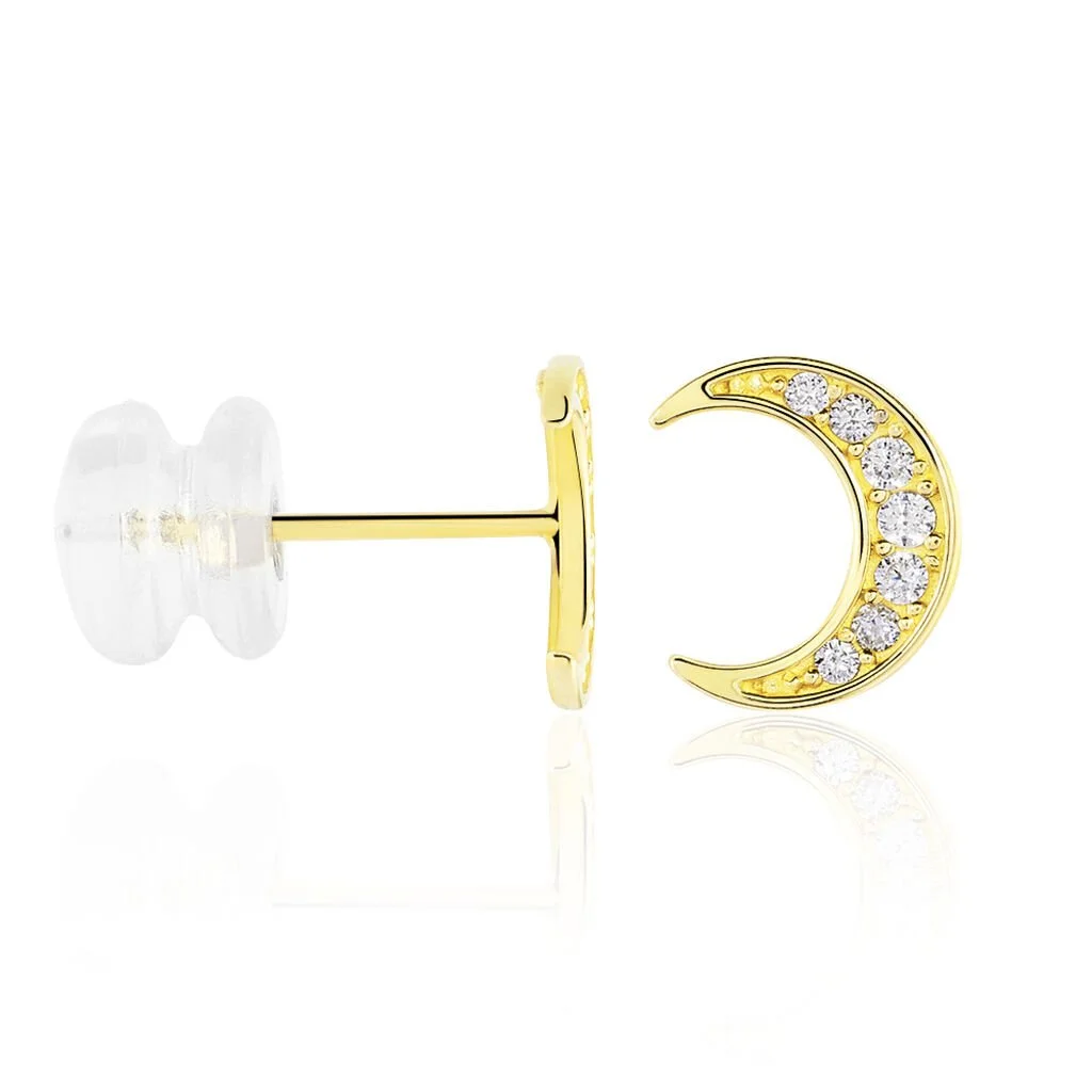 Histoire D'Or Boucles D'oreilles Pendantes Francoise-marie Lune Or Jaune Oxyde 4 Histoire D'Or Boucles D'oreilles Pendantes Francoise-marie Lune Or Jaune Oxyde – Image 2