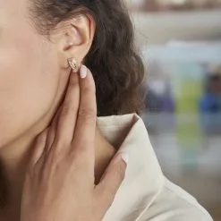 Histoire D'Or Demi Créoles Griselidis Or Jaune Oxyde -Boucles d'oreilles Bracelet Soldes B3OFJZW919 model0