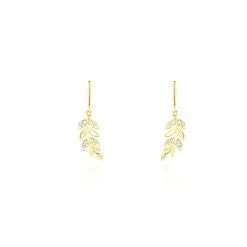 Histoire D'Or Boucles D'oreilles Pendantes Or Jaune Nahia Oxydes De Zirconium