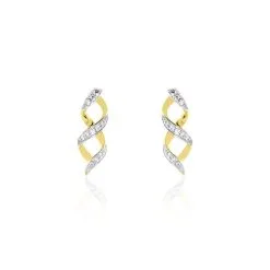 Histoire D'Or Boucles D'oreilles Or Jaune Serj Oxydes De Zirconium