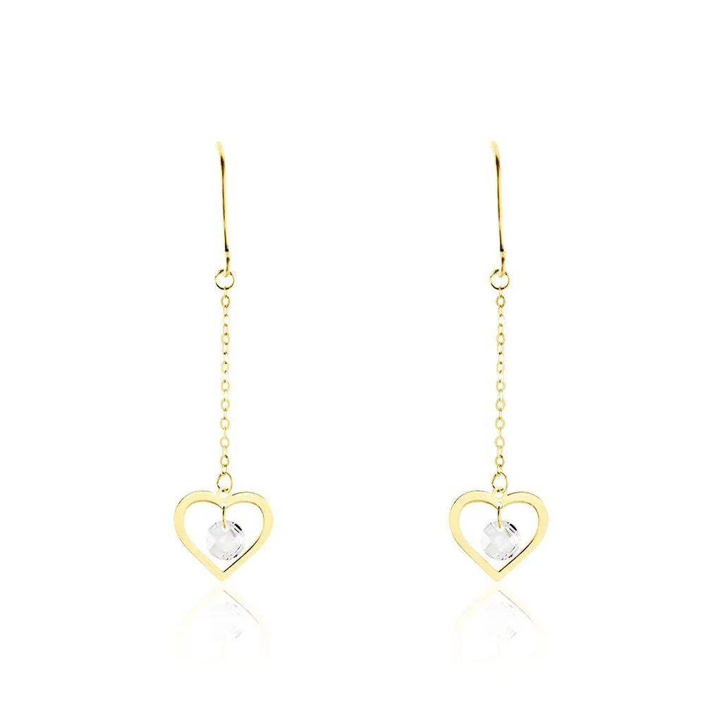 Histoire D'Or Boucles D'oreilles Pendantes Or Jaune Maximiliane Oxyde De Zirconium 3 Histoire D'Or Boucles D'oreilles Pendantes Or Jaune Maximiliane Oxyde De Zirconium
