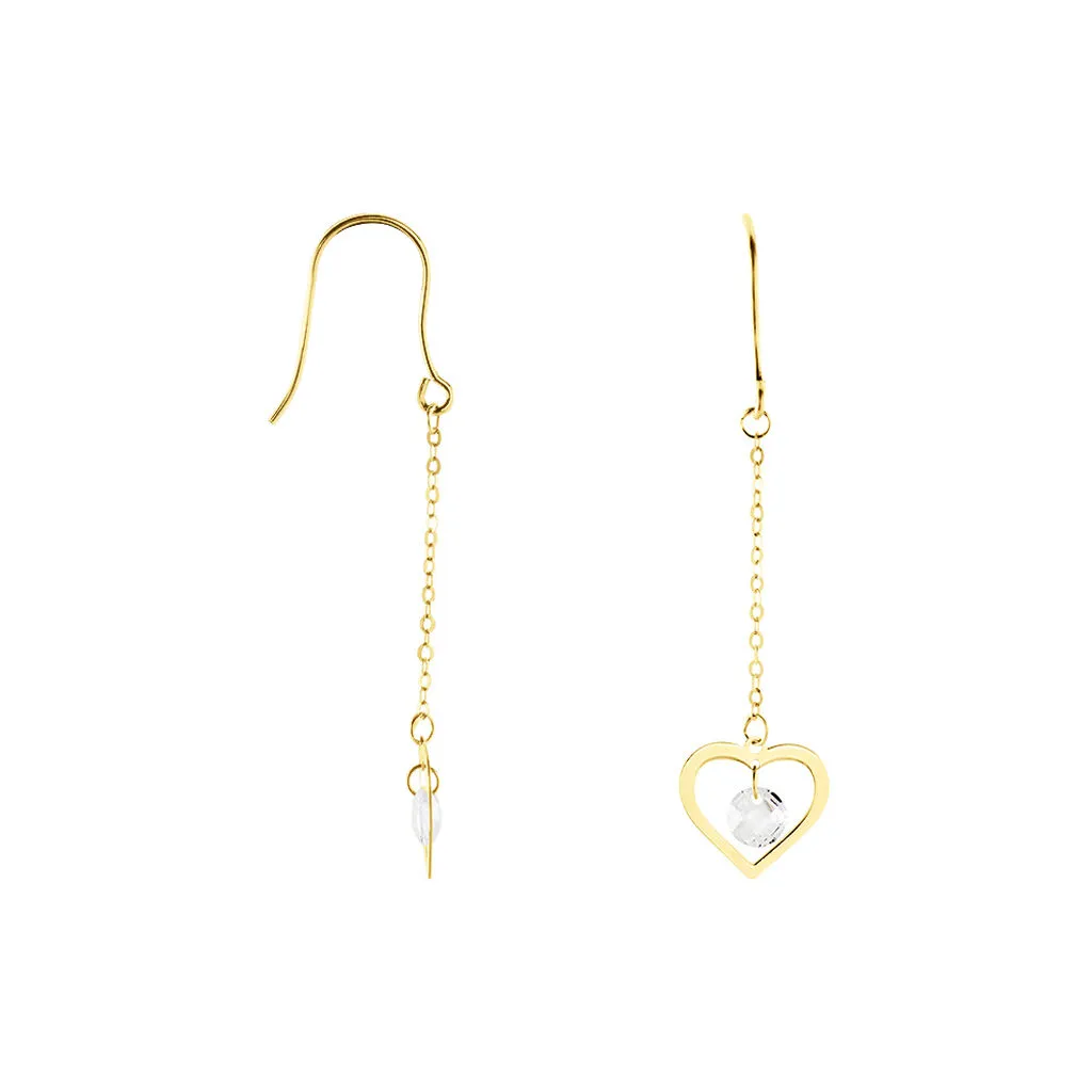 Histoire D'Or Boucles D'oreilles Pendantes Or Jaune Maximiliane Oxyde De Zirconium 4 Histoire D'Or Boucles D'oreilles Pendantes Or Jaune Maximiliane Oxyde De Zirconium – Image 2