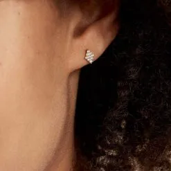 Histoire D'Or Boucles D'oreilles Puces Or Jaune Oxydes De Zirconium -Boucles d'oreilles Bracelet Soldes B3OFJZW952 model1