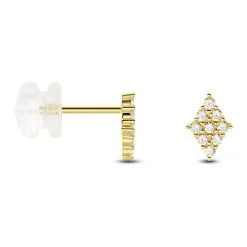 Histoire D'Or Boucles D'oreilles Puces Or Jaune Oxydes De Zirconium -Boucles d'oreilles Bracelet Soldes B3OFJZW952 view1