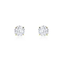 Histoire D'Or Boucles D'oreilles Puces Or Jaune Katherina Oxyde De Zirconium