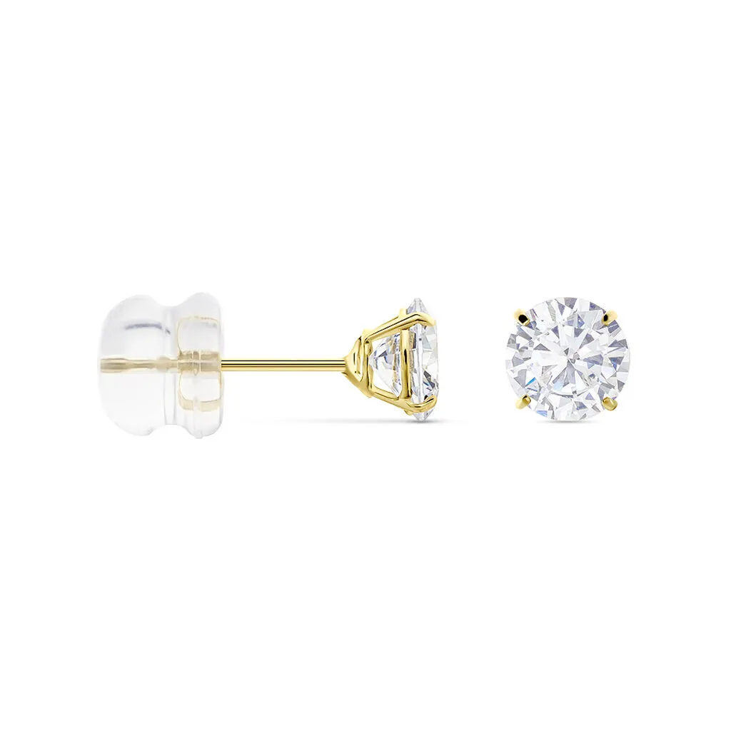 Histoire D'Or Boucles D'oreilles Puces Or Jaune Katherina Oxyde De Zirconium 4 Histoire D'Or Boucles D'oreilles Puces Or Jaune Katherina Oxyde De Zirconium – Image 2
