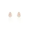 Histoire D'Or Boucles D'oreilles Puces Or Rose Morganite Et Diamant