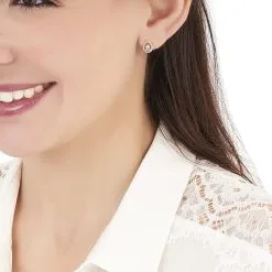 Histoire D'Or Boucles D'oreilles Puces Or Rose Morganite Et Diamant -Boucles d'oreilles Bracelet Soldes B3OFRAS007 model0