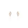 Histoire D'Or Boucles D'oreilles Puces Smeralda Or Rose Diamant
