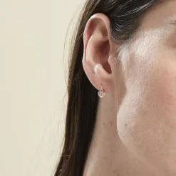 Histoire D'Or Boucles D'oreilles Puces Or Rose Clothilde Quartz -Boucles d'oreilles Bracelet Soldes B3OFRQS030 model0