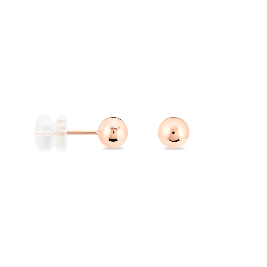 Histoire D'Or Boucles D'oreilles Puces Fidelia Boule Or Rose 4 Histoire D'Or Boucles D'oreilles Puces Fidelia Boule Or Rose – Image 2