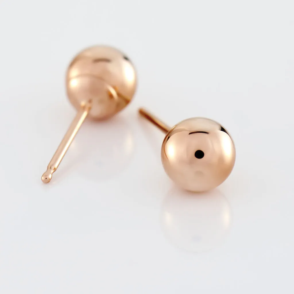 Histoire D'Or Boucles D'oreilles Puces Fidelia Boule Or Rose 5 Histoire D'Or Boucles D'oreilles Puces Fidelia Boule Or Rose – Image 3