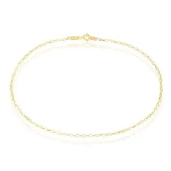 Histoire D'Or Chaîne De Cheville Maille Jaseron Or Jaune