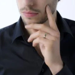 Histoire D'Or Alliance Beatrice Ruban Plat Or Bicolore -Boucles d'oreilles Bracelet Soldes B7AM2W00PK model0