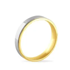 Histoire D'Or Alliance Beatrice Ruban Plat Or Bicolore -Boucles d'oreilles Bracelet Soldes B7AM2W00PK view1