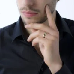 Histoire D'Or Alliance Beatrice Ruban Plat Or Bicolore 9 Histoire D'Or Alliance Beatrice Ruban Plat Or Bicolore -Boucles d'oreilles Bracelet Soldes B7AM2W0673 model0