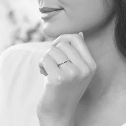 Histoire D'Or Alliance Aphrodite Demi Jonc Bombe Or Blanc -Boucles d'oreilles Bracelet Soldes B7AMBW0113 model0