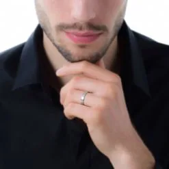 Histoire D'Or Alliance Zeus Ruban Plat Or Blanc -Boucles d'oreilles Bracelet Soldes B7AMBW0641 model0