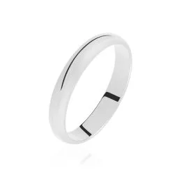 Histoire D'Or Alliance Aphrodite Demi Jonc Bombe Or Blanc