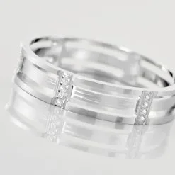 Histoire D'Or Alliance Luna Diamantee Ajouree Or Blanc -Boucles d'oreilles Bracelet Soldes B7AMBW0918 view3