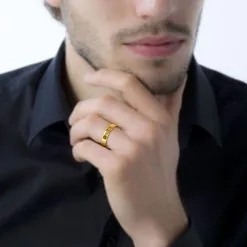 Histoire D'Or Alliance Beatrice Ruban Plat Or Jaune -Boucles d'oreilles Bracelet Soldes B7AMJW00Q3 model0