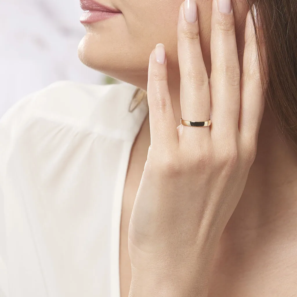 Histoire D'Or Alliance Julie Ruban Classique Or Jaune 7 Histoire D'Or Alliance Julie Ruban Classique Or Jaune – Image 5