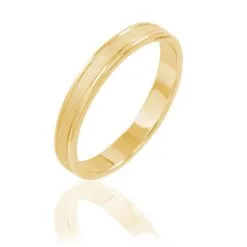 Histoire D'Or Alliance Zeus Ruban Plat Or Jaune