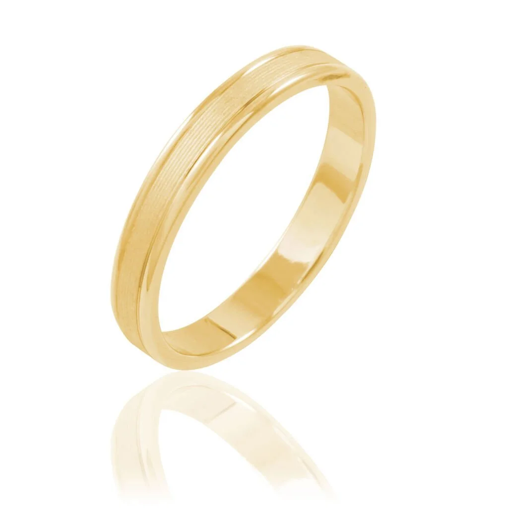 Histoire D'Or Alliance Zeus Ruban Plat Or Jaune 3 Histoire D'Or Alliance Zeus Ruban Plat Or Jaune