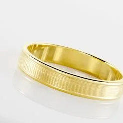 Histoire D'Or Alliance Zeus Ruban Plat Or Jaune -Boucles d'oreilles Bracelet Soldes B7AMJW0641 view3